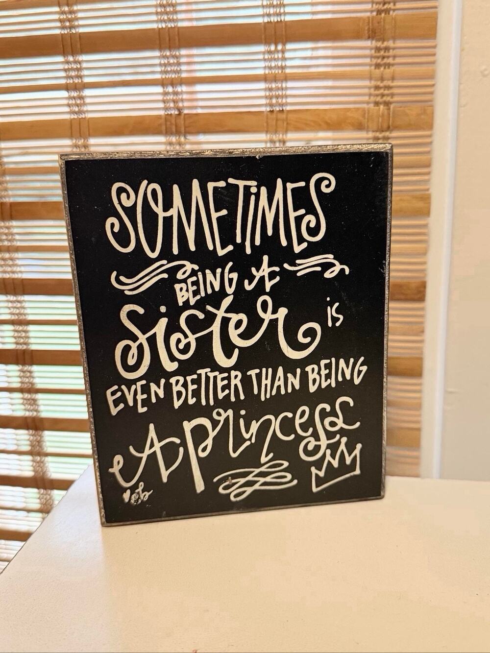 Kirkland's Black Matte Sisters Sign